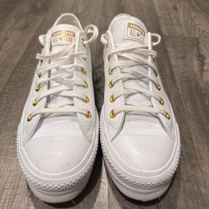 Converse All Star White with Gold Eyelets
